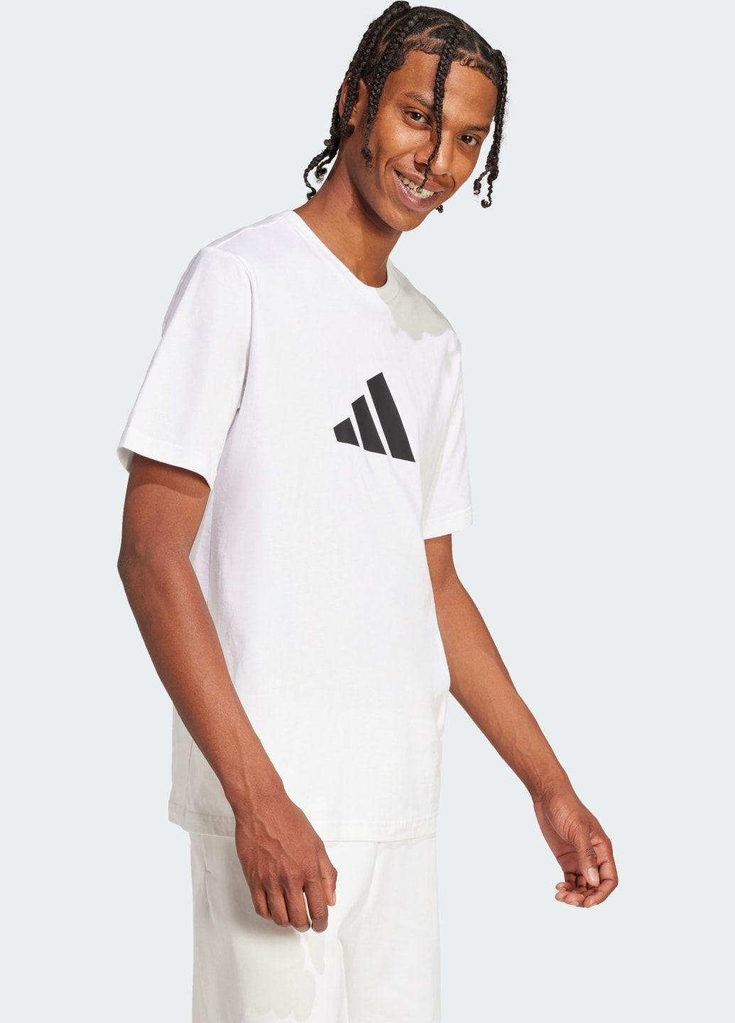 Белая футболка future icons 3 bar logo adidas