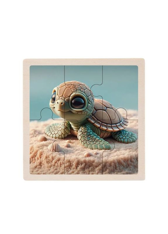 Детский деревянный пазл-вкладыш "Ракушка" MD 1509-28, 6 элементов 9,8 х 9,8 х 0,4 см Bambi (329743399)