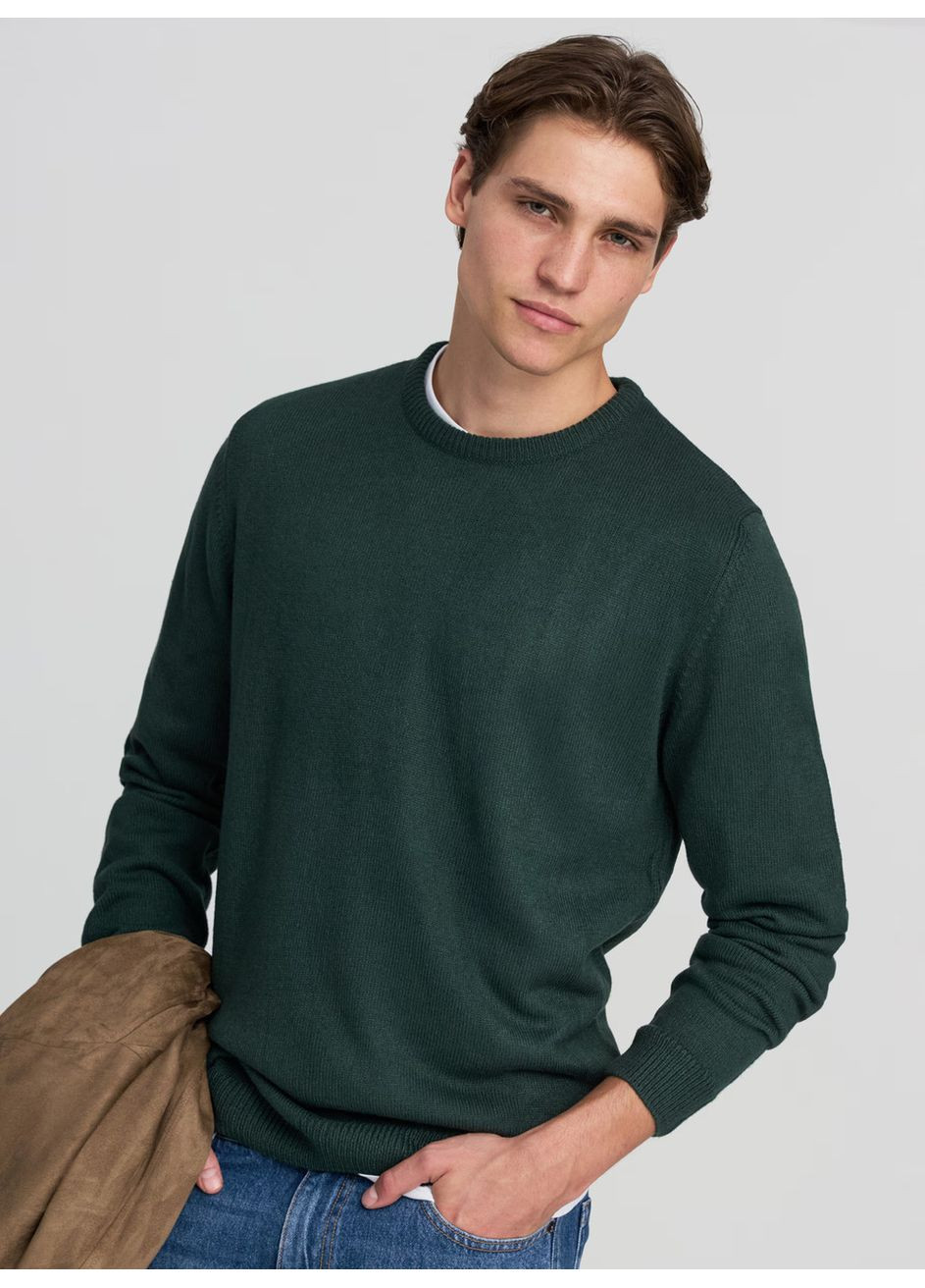 Темно-зелений демісезонний светр чол Terranova