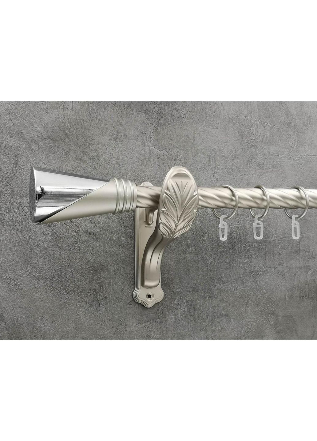 Карниз Дункан витая штанга одинарный ретро 25 мм 320 см Сатин Quadrum (352782503)