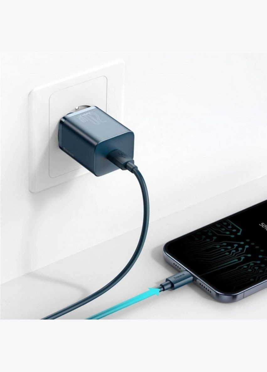 Мережевий зарядний пристрій 20W EU Blue Baseus Super Si Quick Charger 1C (340278444)