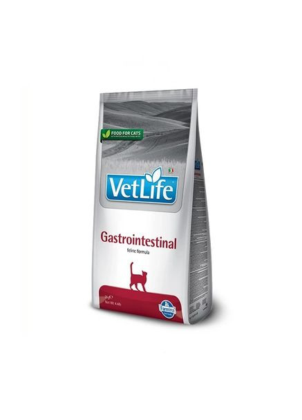 Сухой лечебный корм для кошек Vet Life Gastrointestinal диет. питание, при заболевании ЖКТ, 2 кг (8010276025340) Farmina (279573363)