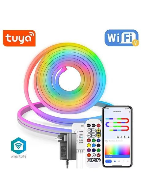 Wi-Fi Неонова адресна світлодіодна стрічка 5 метрів No Brand (334302309)