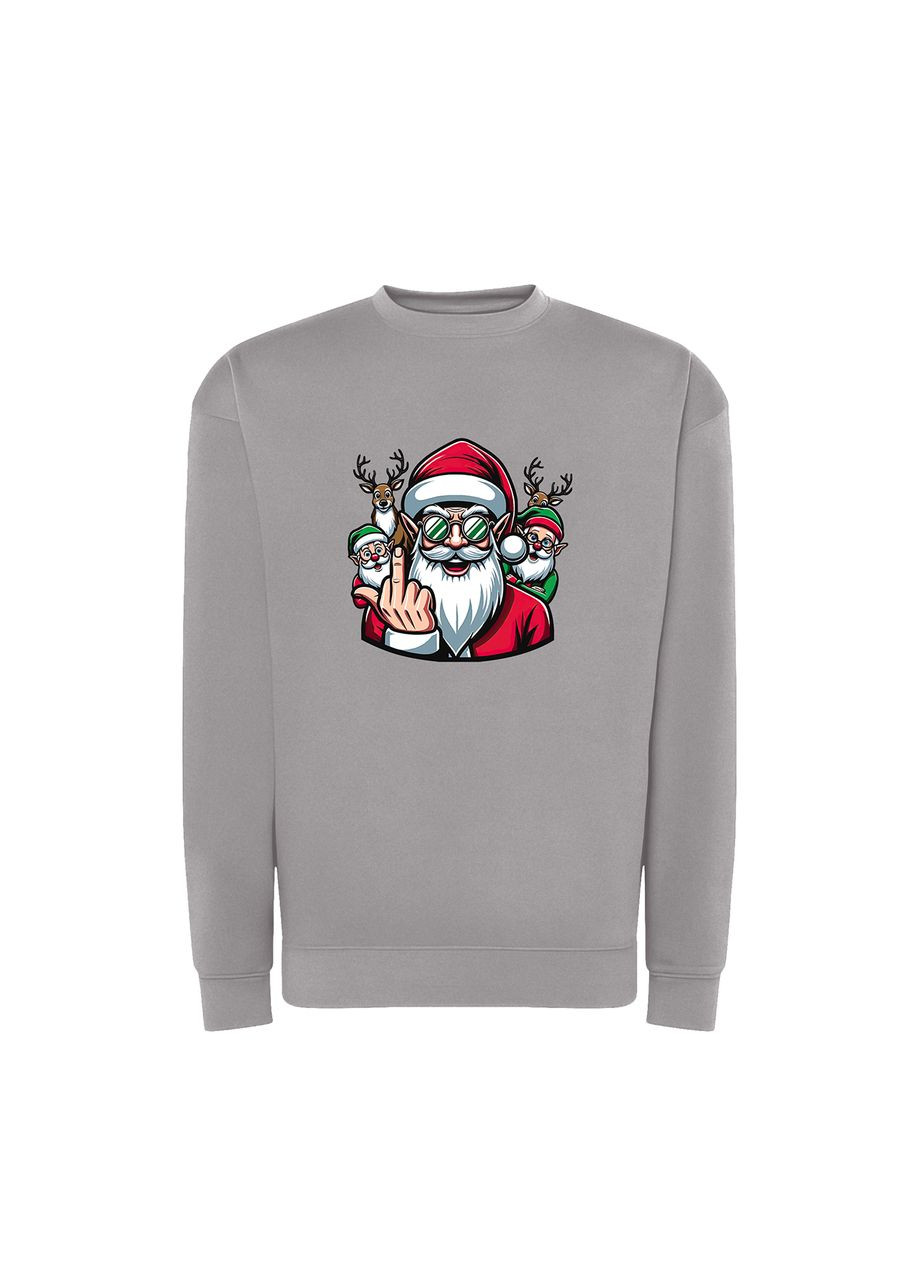 Темно-сірий новорічний світшот з принтом "подарунки - за кеш!" (10931439373) ТiШОТКА (368566639)