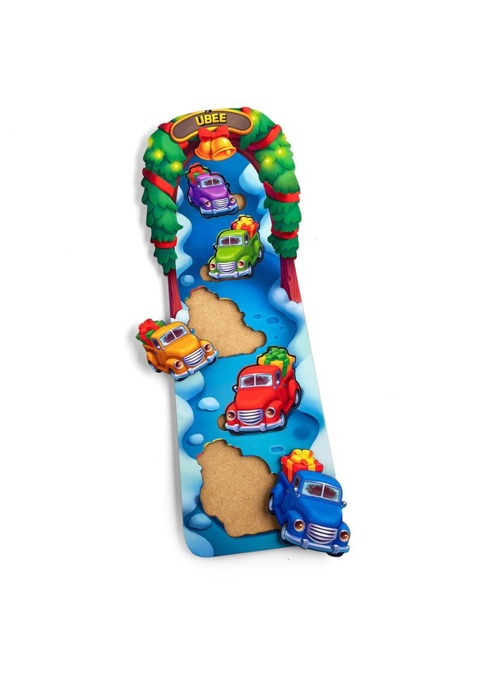 Розвиваючий пазл-вкладиш "Новорічні машинки" (ПСД228) PSD228 більшеменше Ubumblebees (365642149)