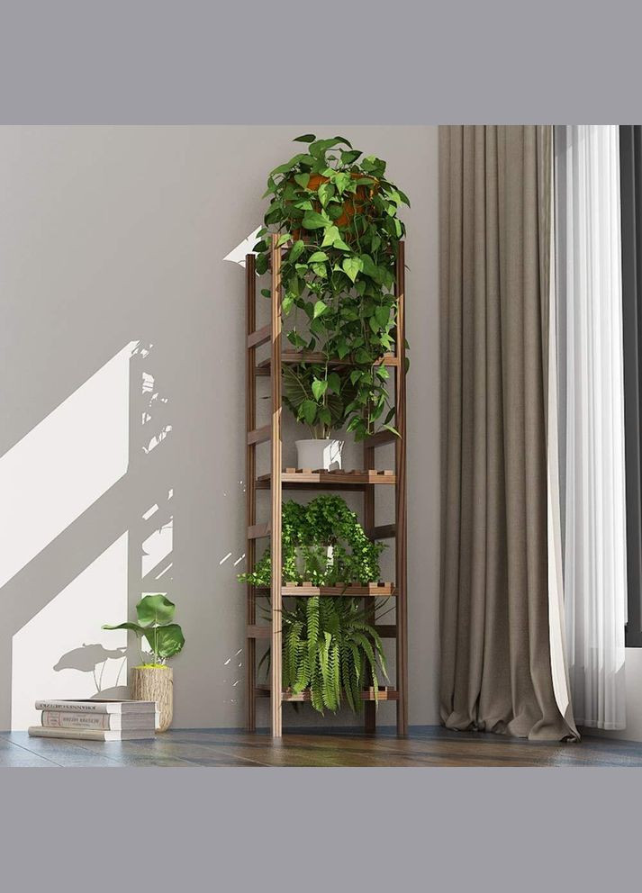 Подставка для цветов из дерева Варзин 14 мокко (ЦВТ-147410) No Brand (328224853)