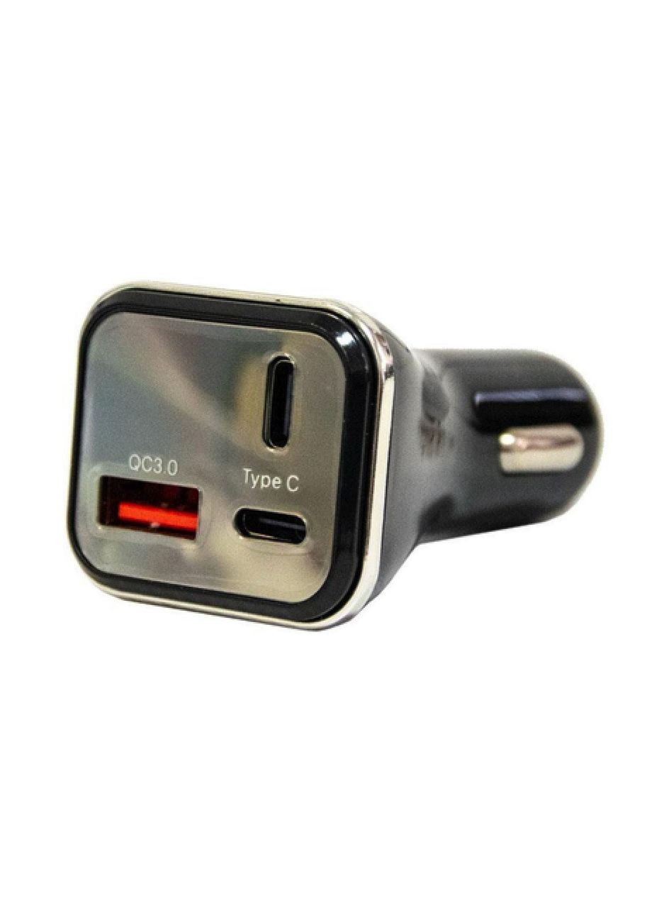 Автомобильное зарядное устройство HZ HC13 Charger 3.1A 2 Type-c + USB от прикуривателя с индикатором No Brand (337311101)