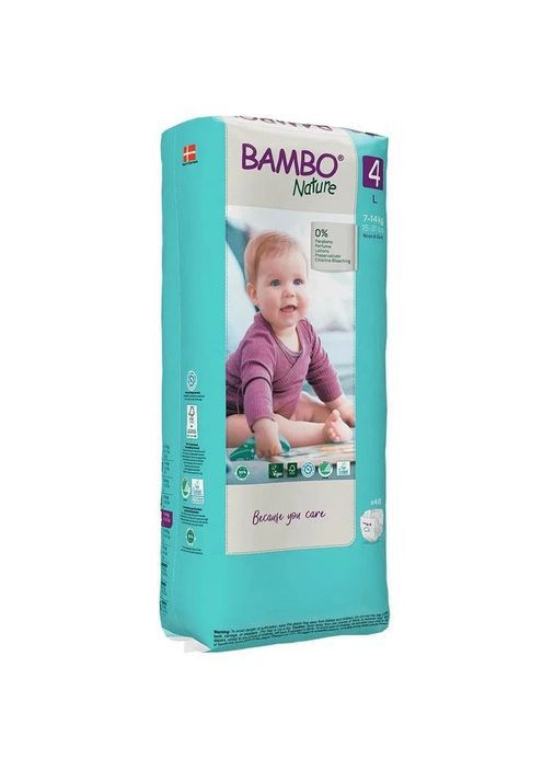 Эко Подгузники на липучках Nature 4 (7-14 кг), 48 шт. Bambo 1000019264 (366578288)