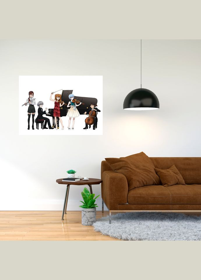 Плакат- с принтом Neon Genesis Evangelion Shinseiki Evangerion Евангелион нового поколения NGE EVA 7 A1 Кавун постер (316209559)