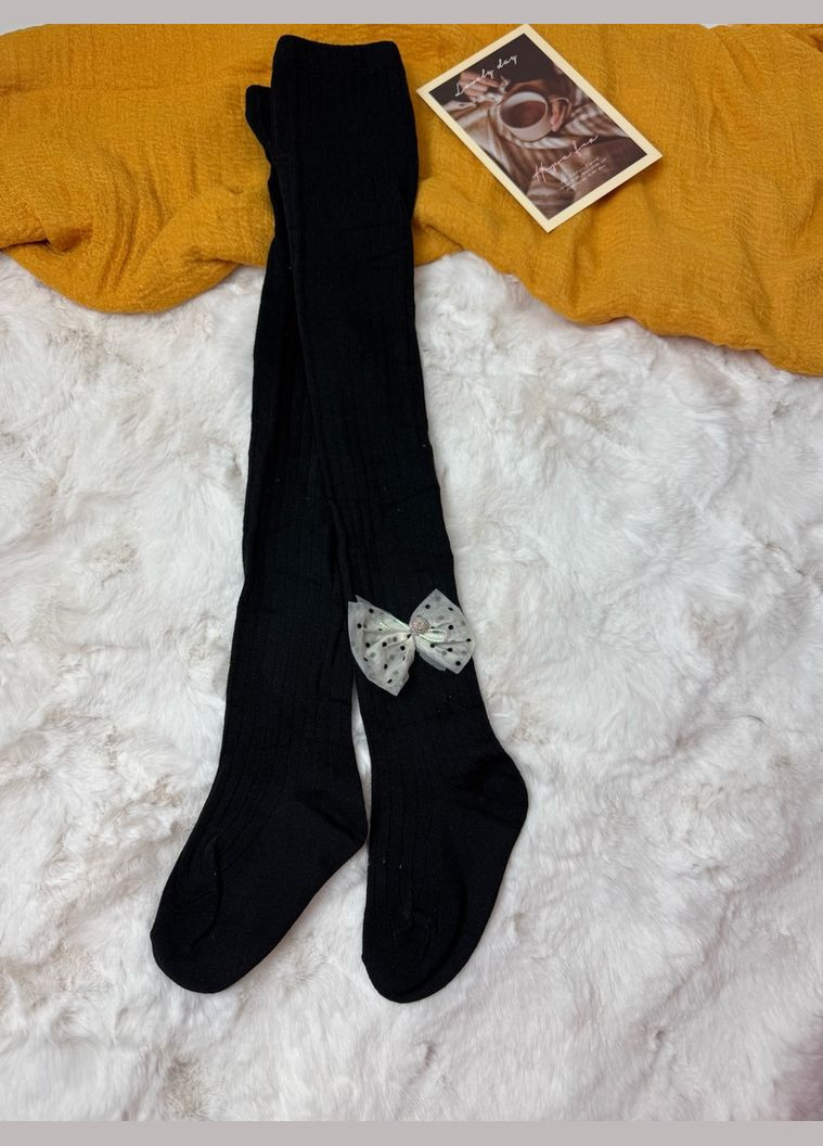 Колготки для девочки с бантиком черный 10663 No Brand (315319373)