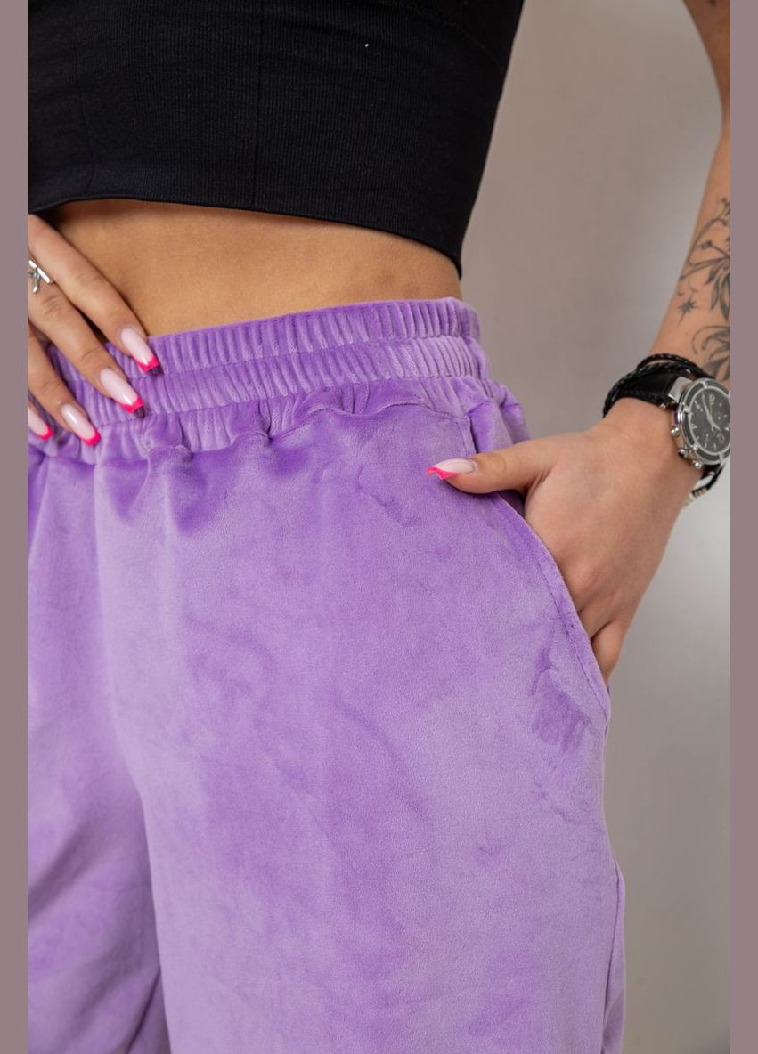 Шорти жіночі велюрові, колір бузковий, 238R106 Ager (327880584)