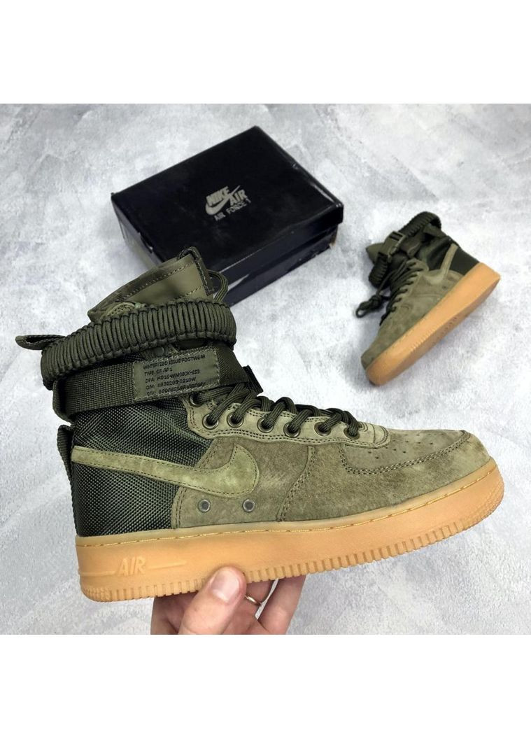 КРОСІВКИ ЖІНОЧІ NIKE SPECIAL FLED AIR FORCE 1 GREEN НАЙК No Brand сірі демісезони (367173735)