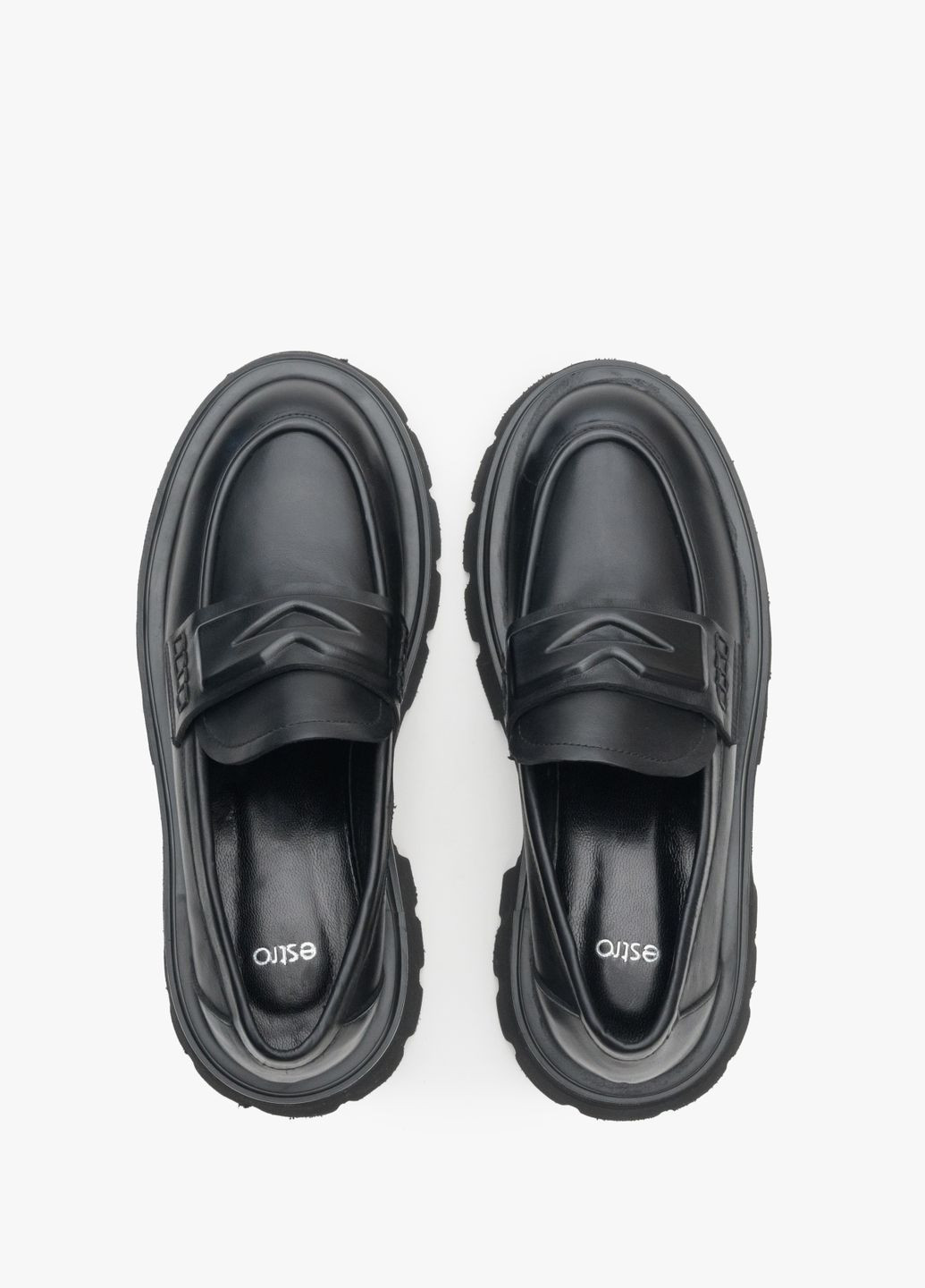 Estro Лоферы, цвет черный черный з, украина — демисезон (324030724)