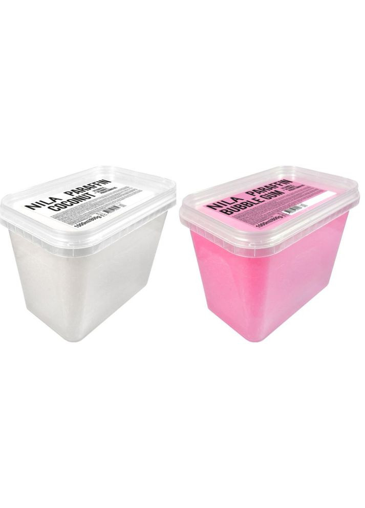 Набор твёрдого парафина для рук: Кокос + Bubble Gum, 2×1000 мл / 800 г Nila (335877632)