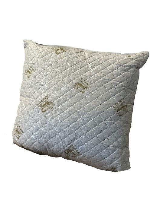 Подушка стеганая из натуральной овчины Pure Wool 21507 50х50 см бежевая Leri Max (365688987)