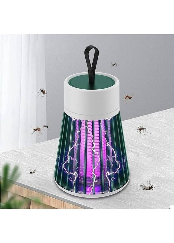 Ловушка-лампа от насекомых Mosquito killing Lamp YG-002 от USB с LED подсветкой Зеленая No Brand (282963441)