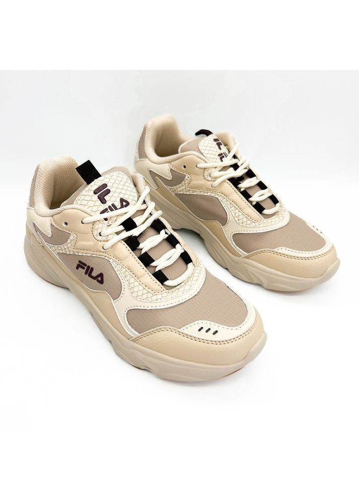 Кросівки (р) Текстиль/Екошкіра 0-1-1-FFW-0194-FILA No Brand бежеві (353685665)