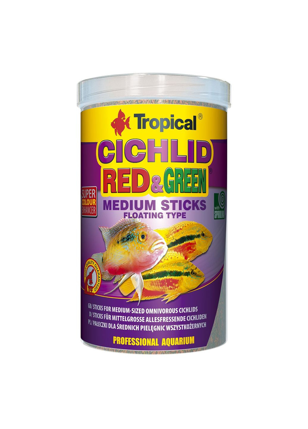 Корм для акваріумних риб у паличках Cichlid Red&Green Medium Sticks 1 л (5900469637265) Tropical (279567657)