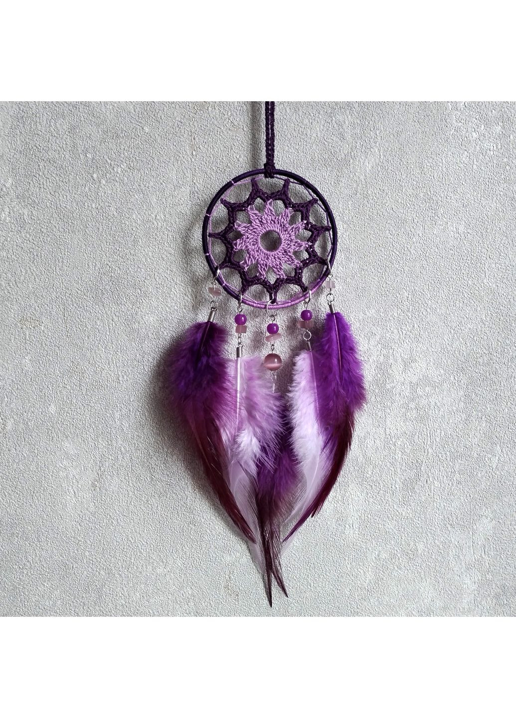 Мини/Авто-ловец снов "Сиреневый туман". Оберег-подвеска в машину. Амулет на зеркало заднего вида Dream Studio (363057499)
