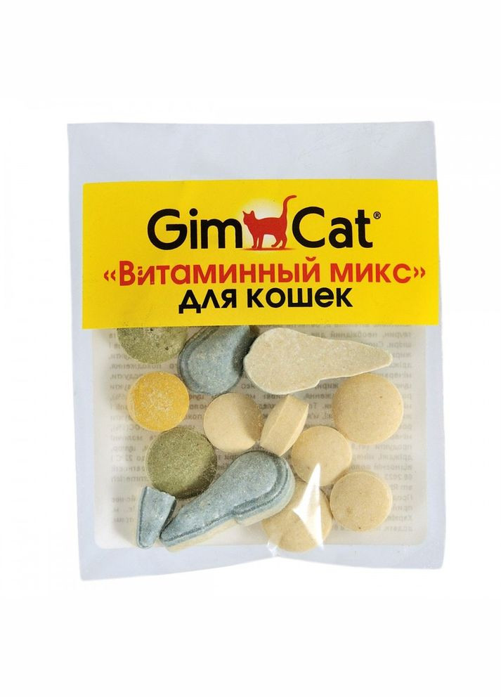 Вітамінізовані ласощі для кішок GimCat Вітамінний мікс, 40г Gimpet (292257897)
