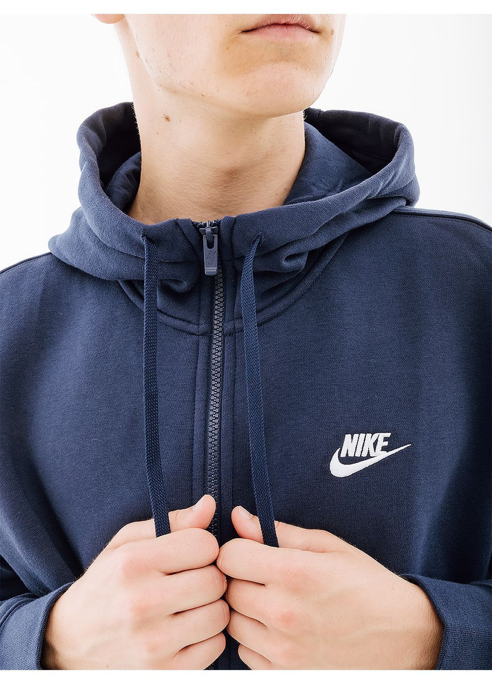 Мужская толстовка M NSW CLUB HOODIE FZ BB Синий Nike (333958598)