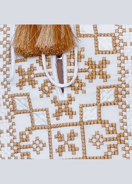 Вышиванка для мальчика Ярко молочная с бежевым. Galychanka 6960 (355802379)