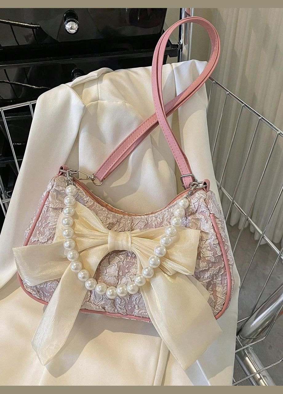 Женская сумка 7056 багет розовая No Brand (306709643)