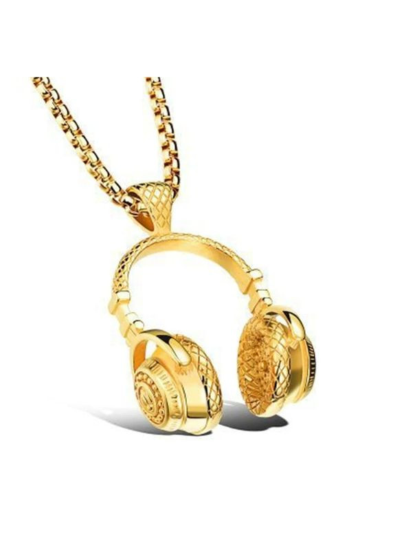 Кулон підвіска на ланцюжку під золото Навушники стримера Блогера Liresmina Jewelry (293241509)