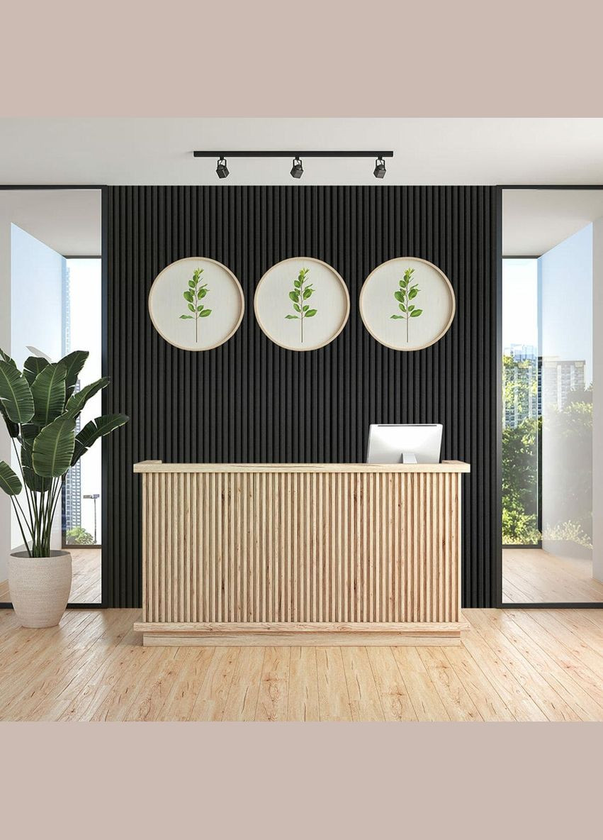 Рейка декоративна WPC стінова 3000х160х23мм Антрацит SW-00001532 Sticker Wall (330018303)