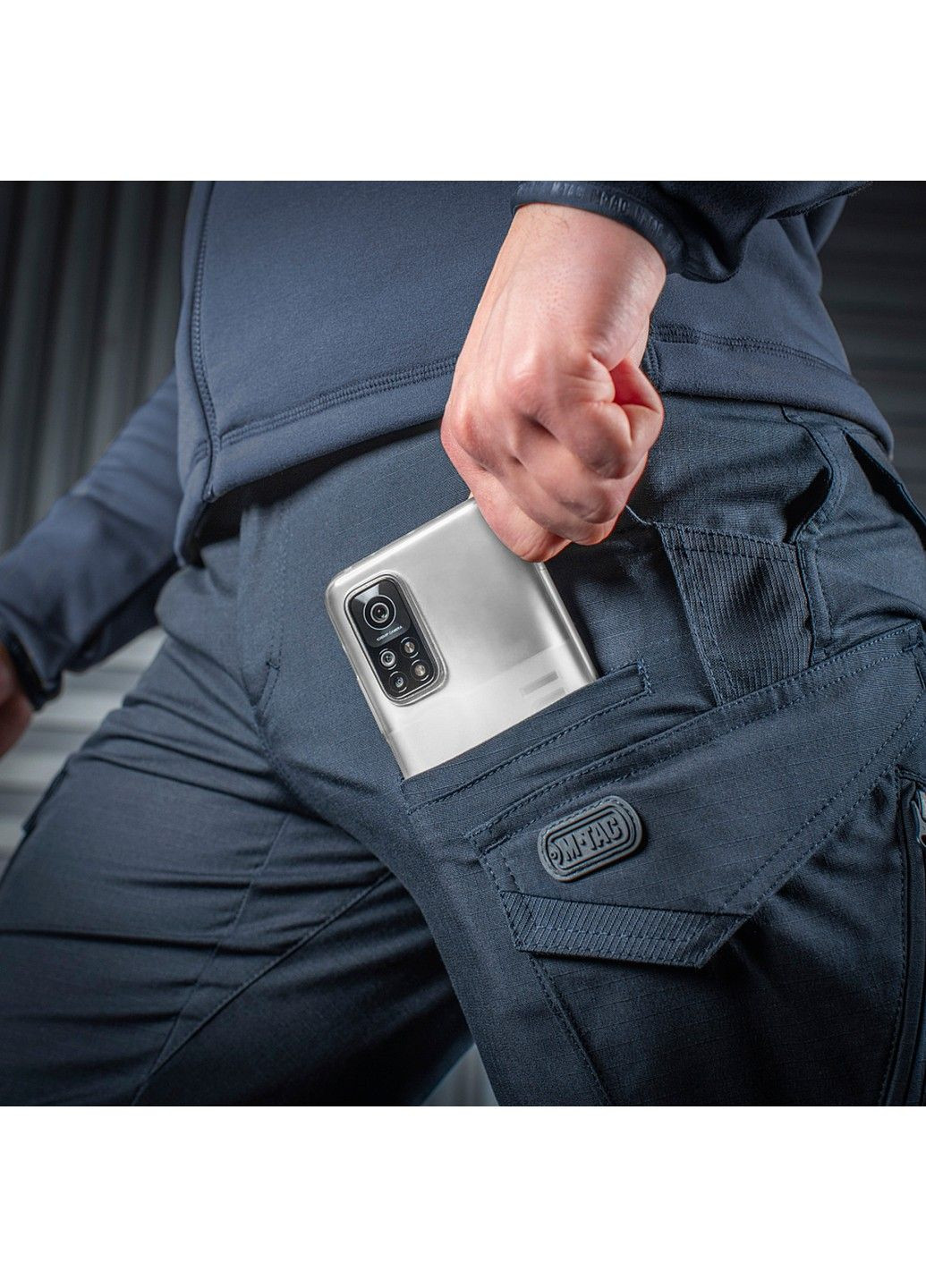 Темно-синие спортивные, повседневный, кэжуал демисезонные брюки M-TAC