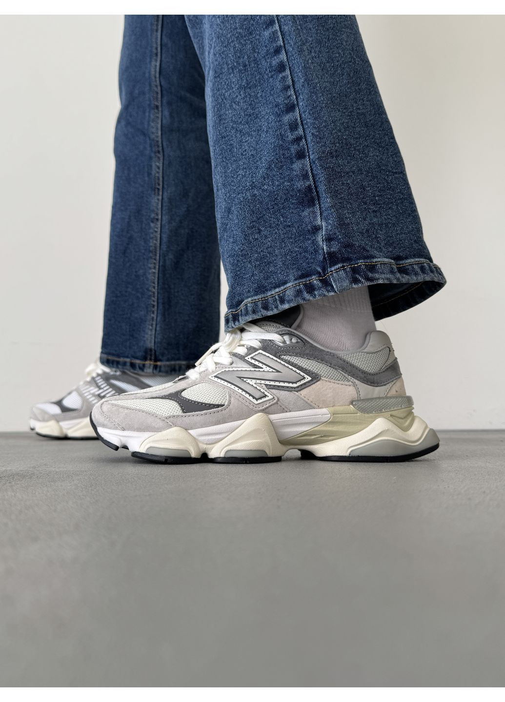 Серые демисезонные кроссовки мужские new balance 9060 greyl-0151 нью беланс 9060 No Brand