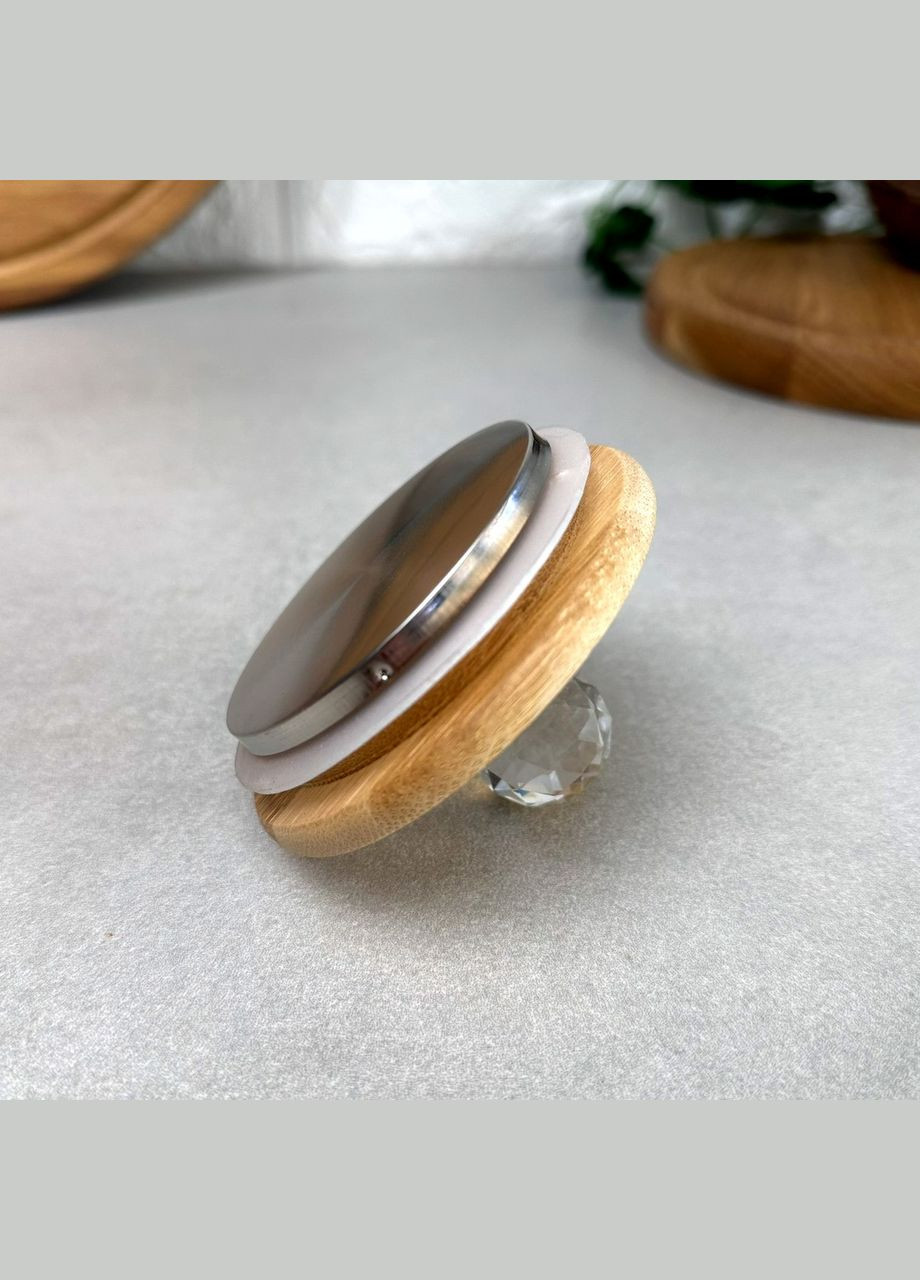 Стеклянный заварочный чайник 1 л с бамбуковой крышкой Leaf No Brand (321971481)