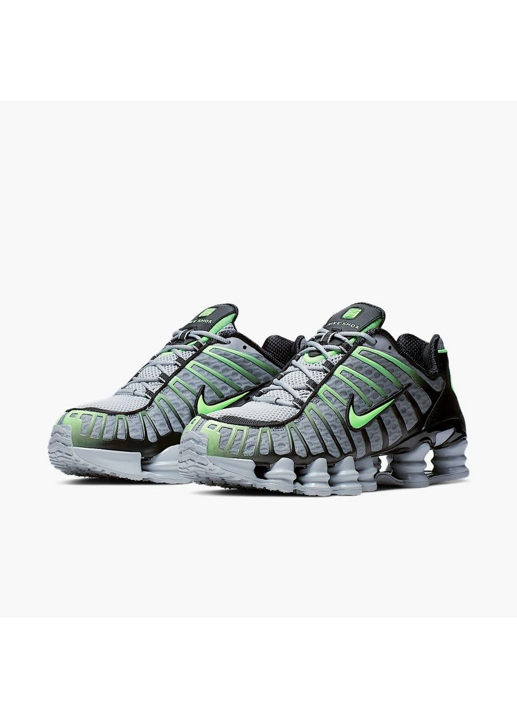 Серые демисезонные кроссовки shox tl grey av3595-005 Nike