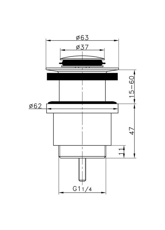 Донный клапан F61, автомат, 1 1/4", хром Frap (377789447)