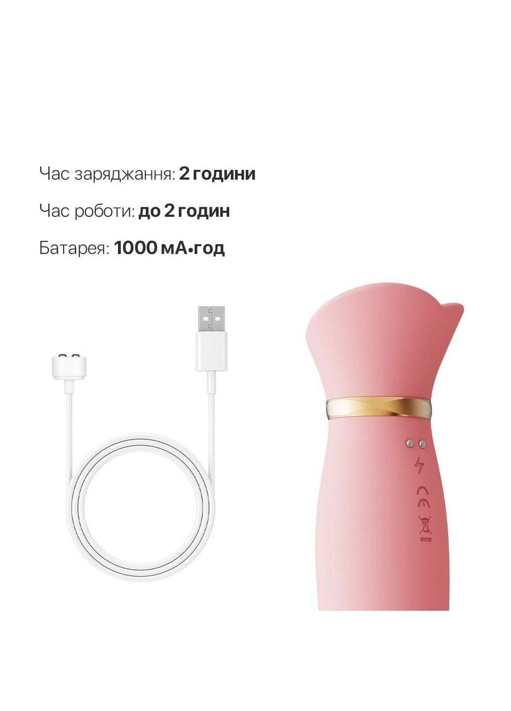 Пульсатор-вібратор із вакуумною стимуляцією клітора - ROSE Thruster Strawberry Pink Zalo (316231700)
