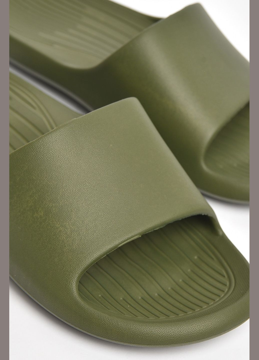 Хаки кэжуал шлепанцы мужские пена цвета хаки Let's Shop