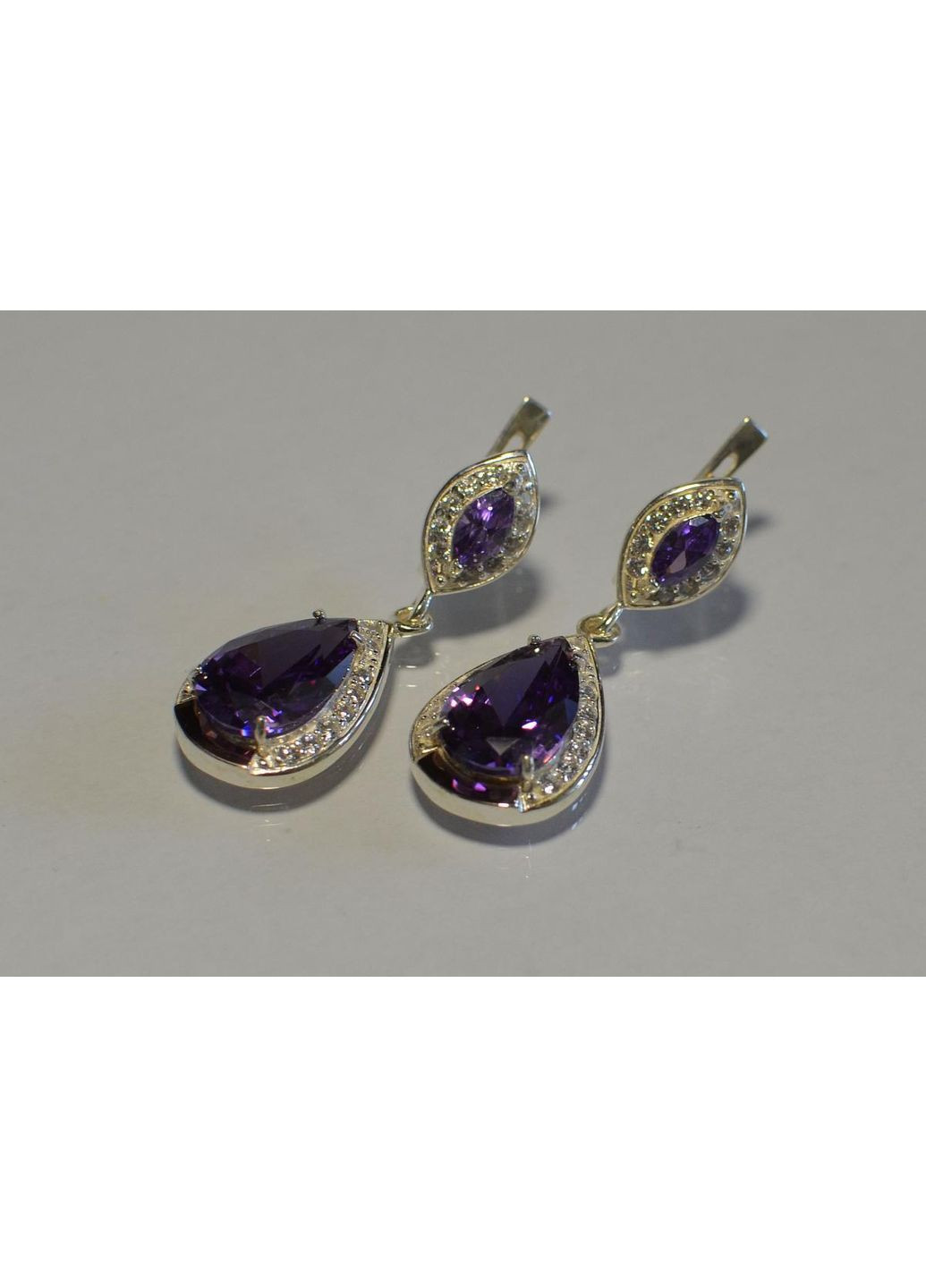 Серебряные серьги с накладками из золота Silver Style (367112779)