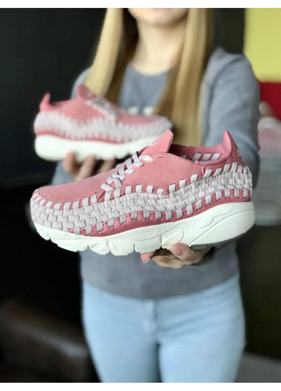 КРОСІВКИ ЖІНОЧІ NIKE FOOTSCAPE WOVEN PINK WHITE НАЙК No Brand рожеві демісезони (367169580)