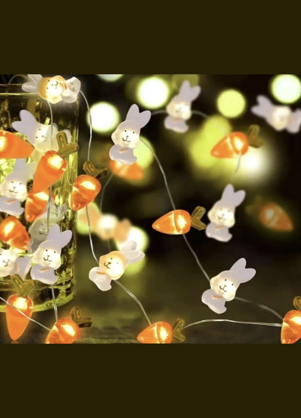 Гірлянда "Зайчики і морквинки" 2 м China (358234251)