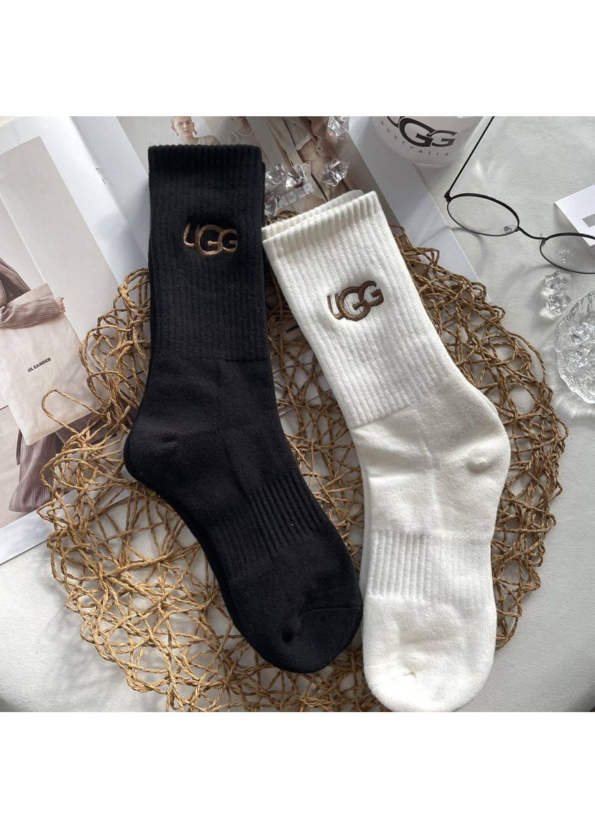 Чорні теплі шкарпетки угг, гарні шкарпетки, високі шкарпетки (367622273)