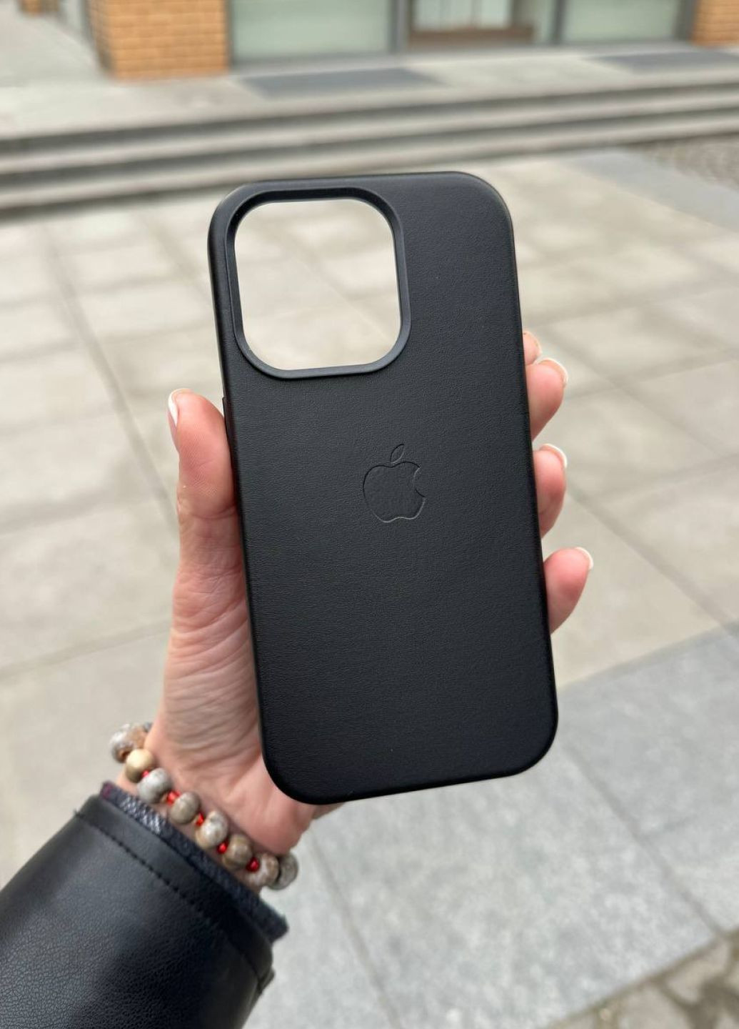 Чехол кожанный MagSafe для iPhone 13 Pro Max Black / чехол айфон 13 про макс черный магсейф 1:1 No Brand (327275363)