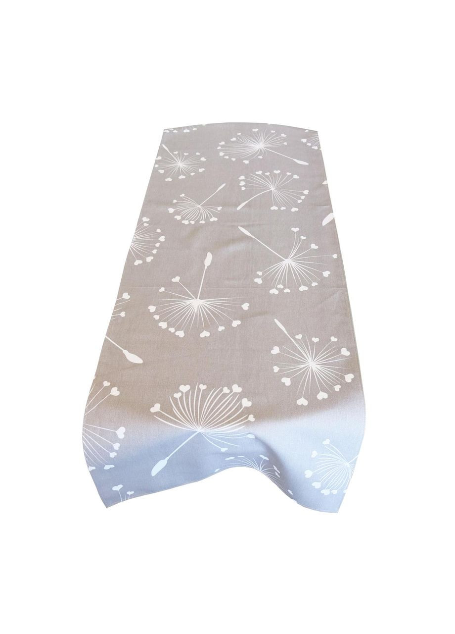 Скатерть дорожка для стола хлопковая с водоотталкивающим эфектом, ранер с тефлоновым покрытием "Одуванчики" 45, 140 Maystat (305391089)