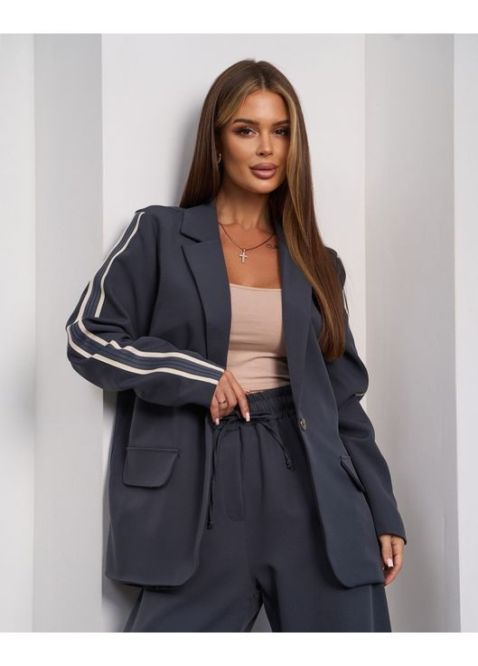 Брючный костюм с декоративной тесьмой ISSA PLUS (358068270)