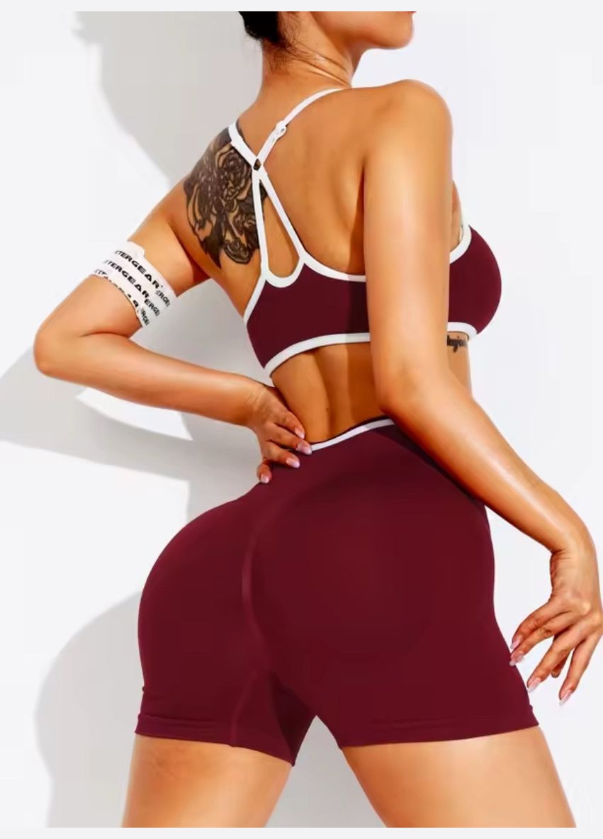 Літній спортивний костюм (комплект для фітнесу), топ і шорти No Brand (336912805)