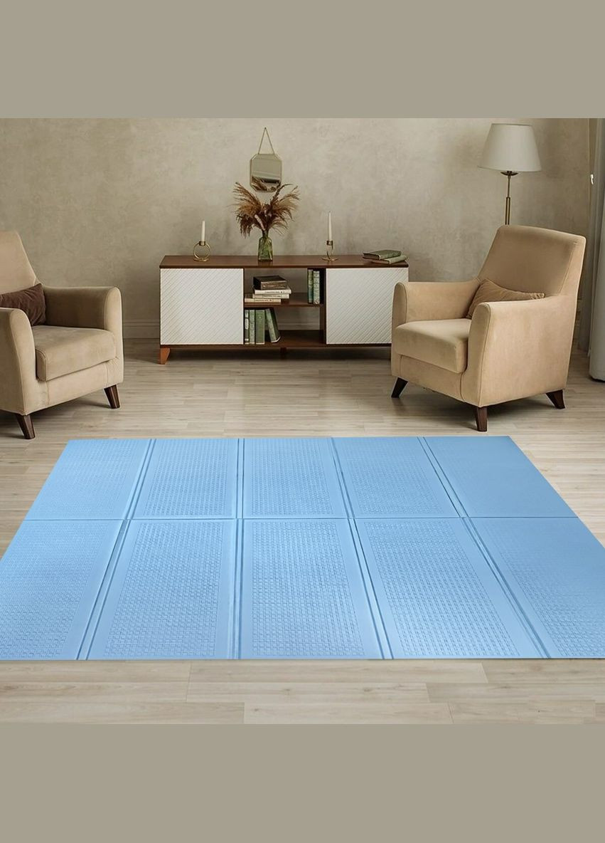 Детский складной термоковрик однотонный 2000*1500*10мм Голубой (297) SW-00001190 No Brand (328578355)