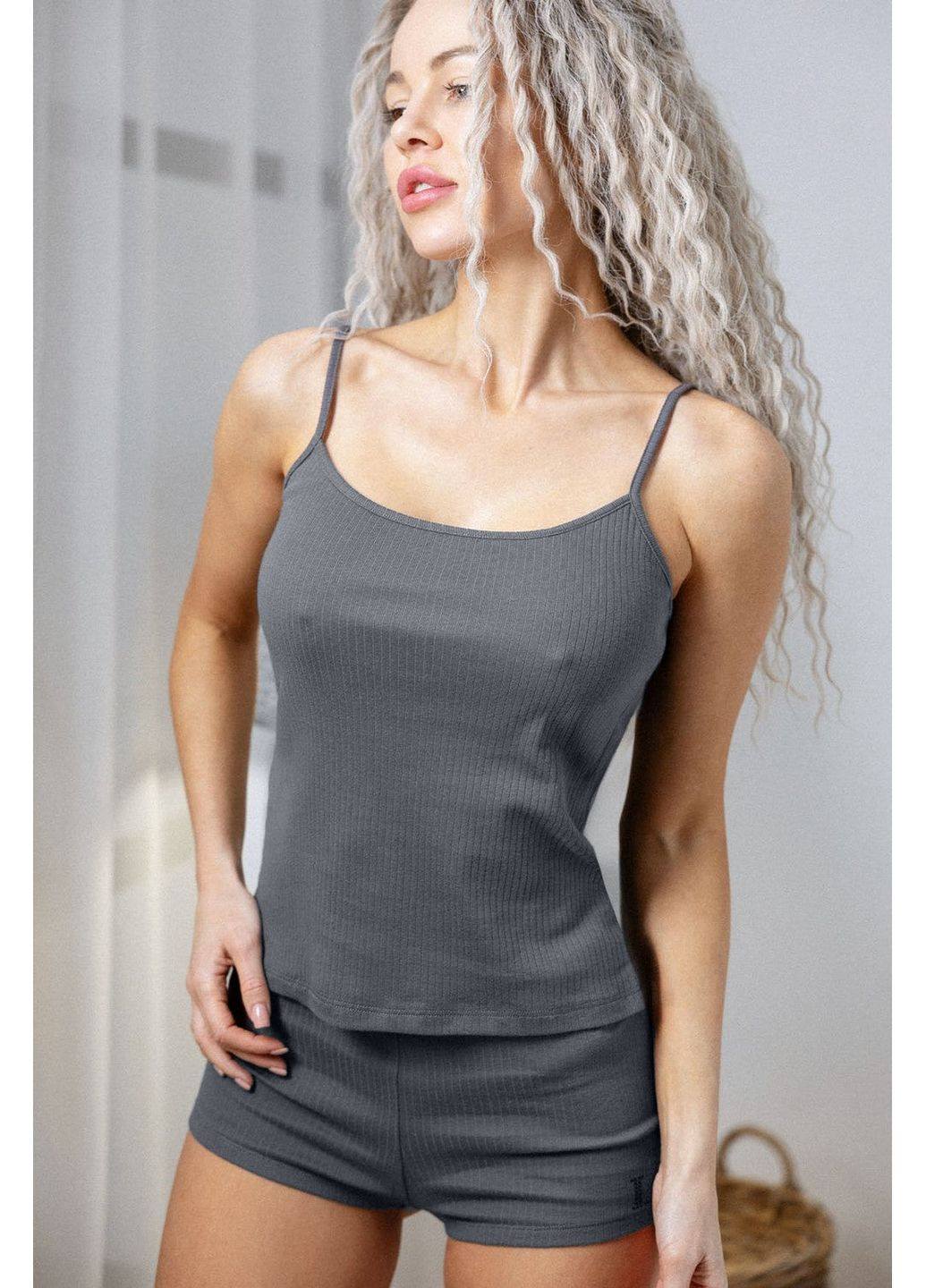 Бавовняна майка в рубчик Leinle — 354820835