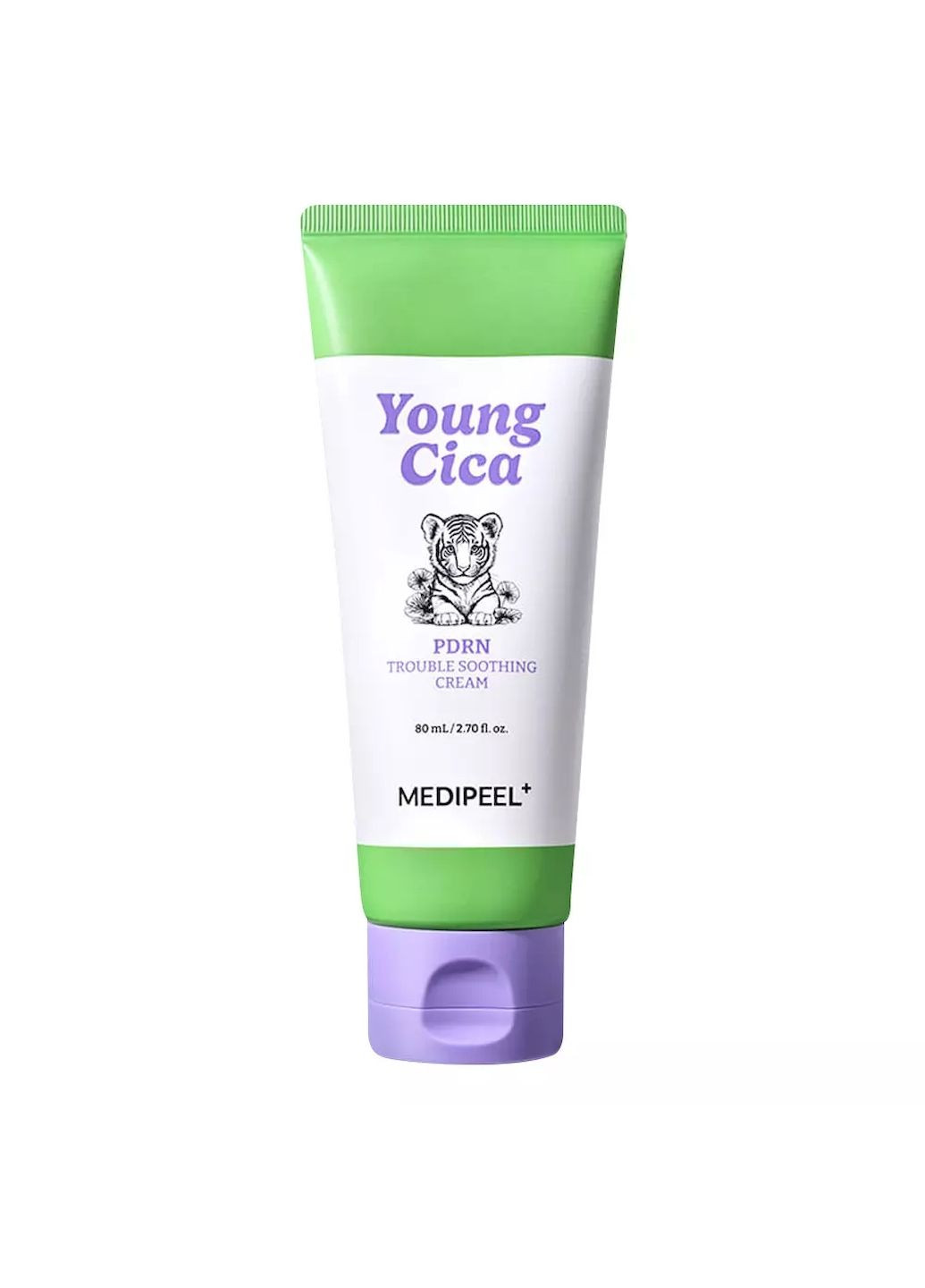 Medi-Peel Заспокійливий крем MEDI PEEL YOUNG CICA PDRN TROUBLE SOOTHING CREAM для обличчя з центелою та PDRN 80 мл — Крем, Південна Корея (360806622)
