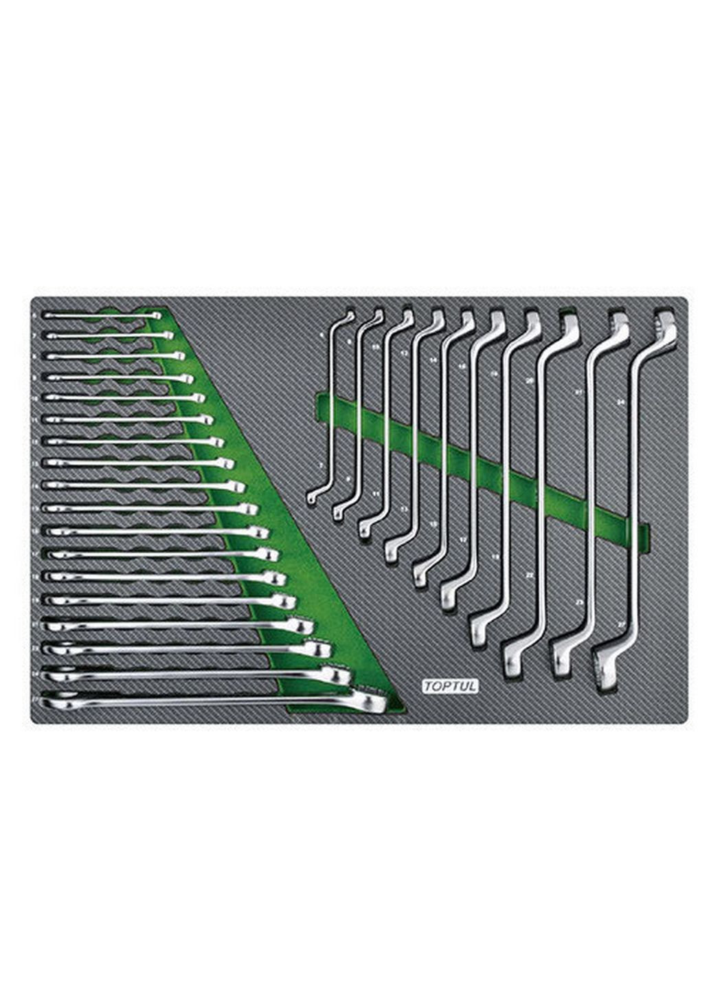 Набір ключів комбінованих та накидних 6-27мм 28од.(у ложементі) TOPTUL (288187753)