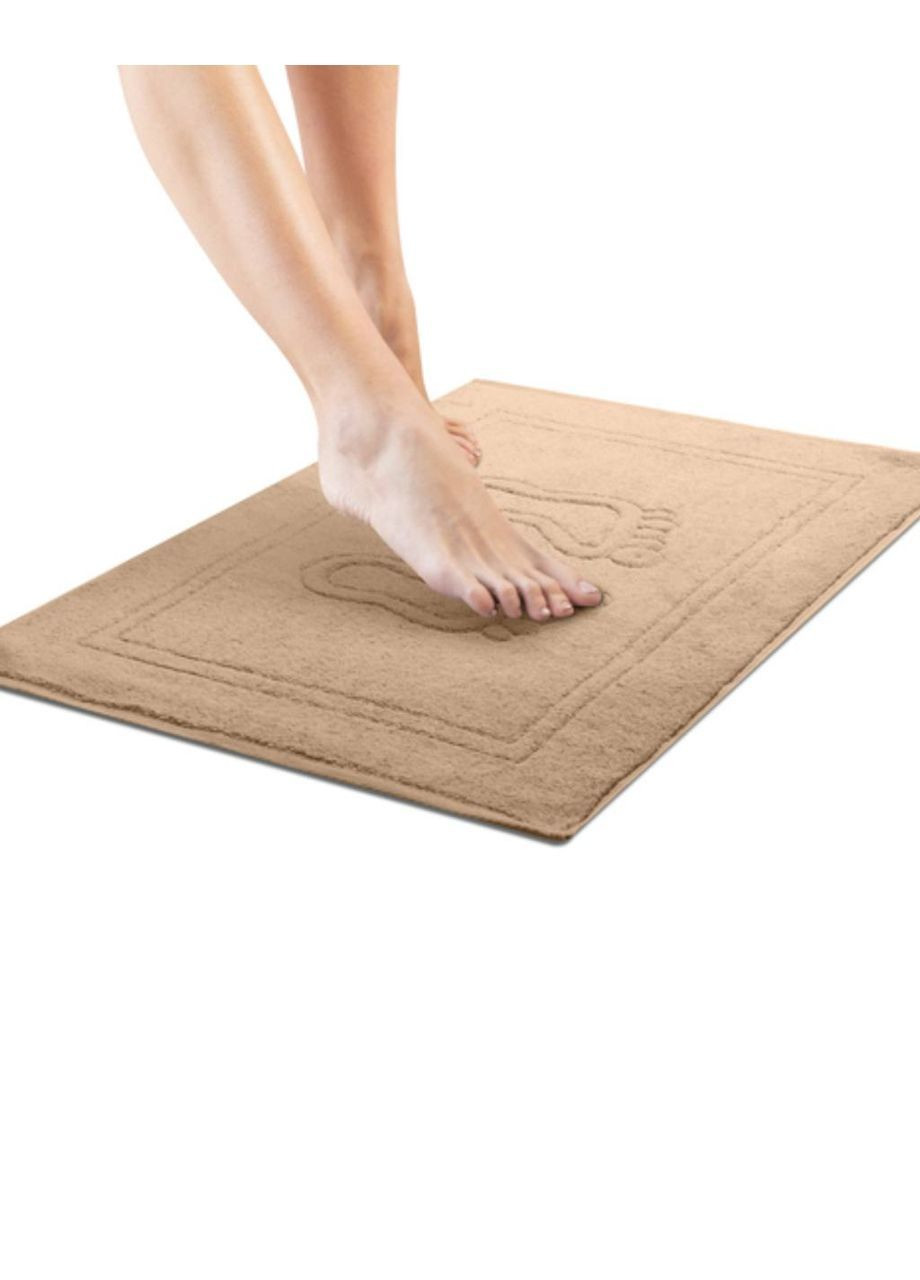 Коврик для ног и ванной комнаты 50х70 см IDEIA однотонный бежевый