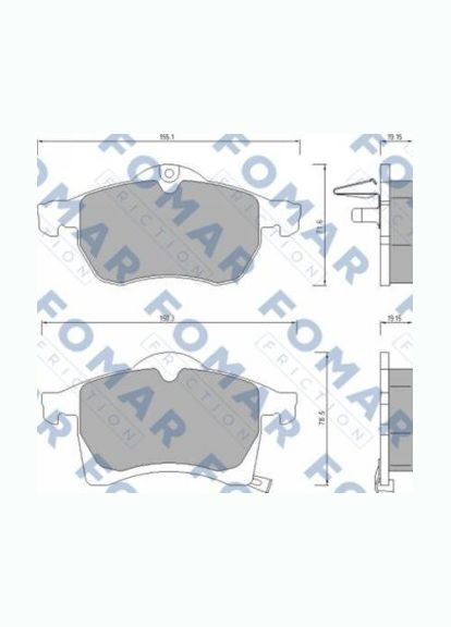 Колодки тормозные дисковые передние OPEL ASTRA G 1.8I,2.0I,2.0 DTI,2.2DTI,2.2I 98-,M?RIVA 1.6,1.6 16V,1 FO 666681 Fomar (364975063)